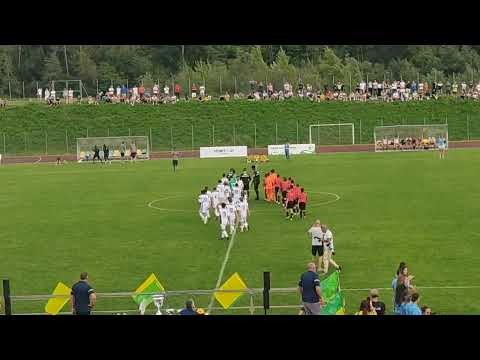 Alpago Cup 2023. Finale Milan - Prodeco Calcio Montebelluna, l'entrata in campo