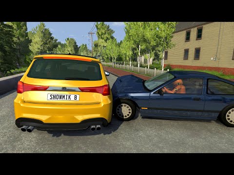 Crossroad Car Crashes 42 - BeamNG.Drive