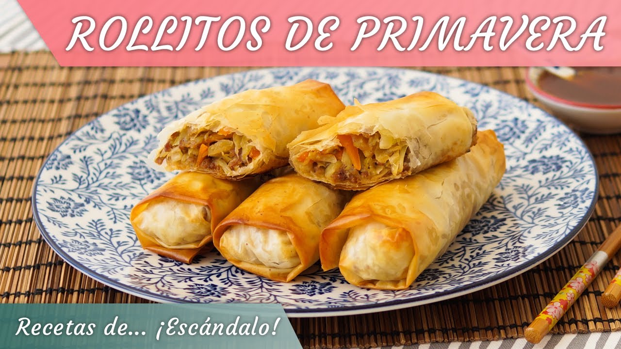 ROLLITOS DE PRIMAVERA chinos al horno. Receta muy fácil y rica