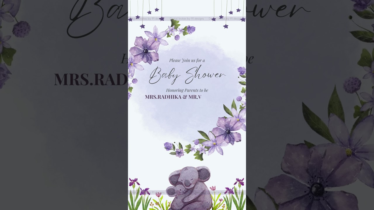 Dreamy Clouds & Stars Baby Shower Invite