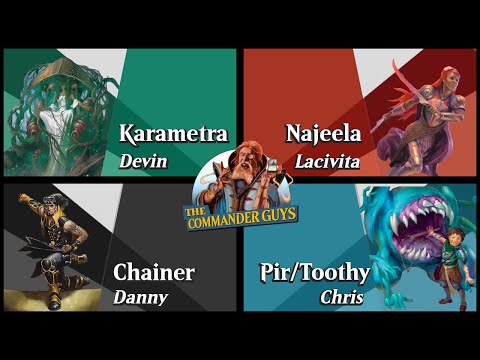 Commander Adventures #22 - Pir/Toothy v. Mono-Black Chainer v. Karametra v. Najeela [EDH Gameplay]