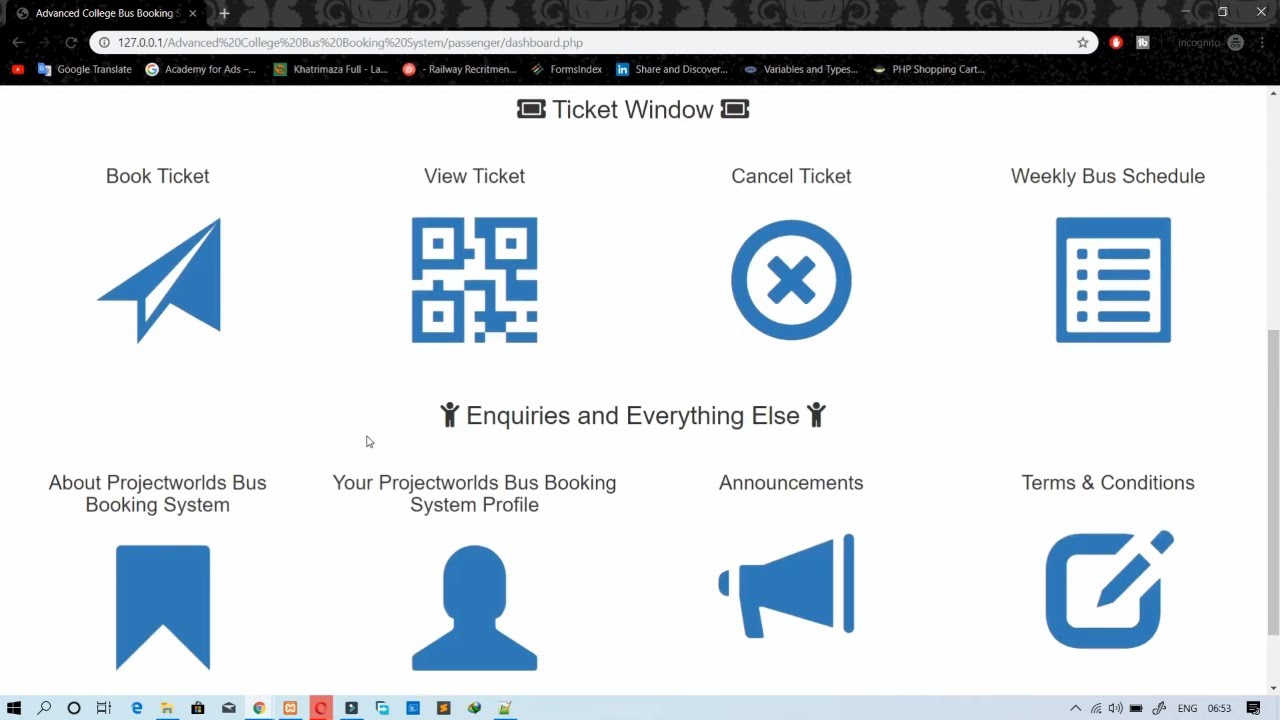 School Bus Booking System Project in PHP and MySQL