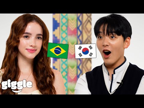 Korean Teens meet Beautiful Brazilian Girl For the First Time!