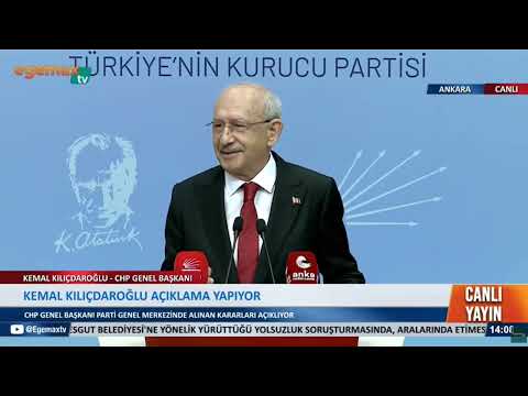 CHP Genel Başkanı Kemal Kılıçdaroğlu, Parti Genel Merkezinde alınan kararları açıklıyor.