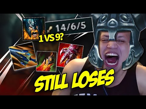 Tyler1 Olaf Top Goes Full Beast 1v9 But Still Loses