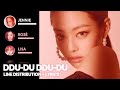 BLACKPINK DDU DU DDU DU Line Distribution Color Coded Lyrics 뚜두뚜두