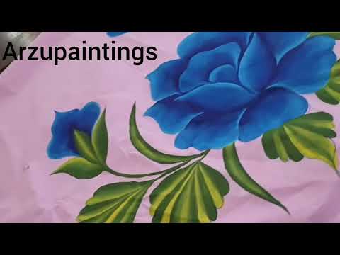 How to paint blue flower #arzupaintings #art #painting #flowers