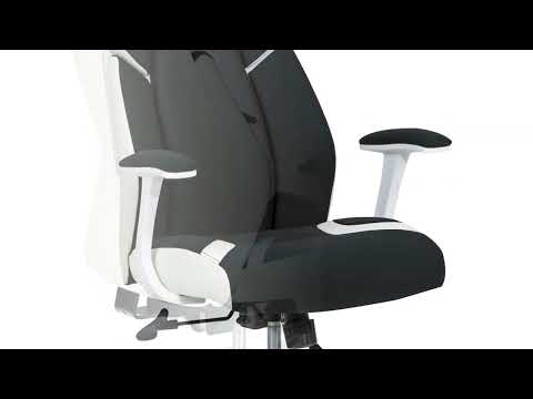 Białoczarny fotel gabinetowy chrono  - [8532]