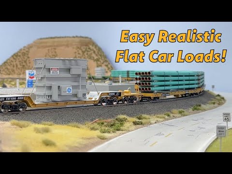 Quick and Easy HO Scale Realistic Flatcar Loads