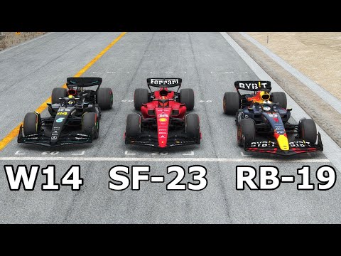 Ferrari F1 2023 SF-23 vs Red Bull F1 2023 RB19 vs Mercedes F1 2023 W14 - Spa Francorchamps