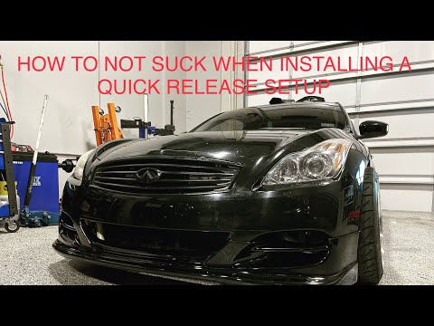 G37 Coupe Gets a NRG quick release setup with my new wheel!!!