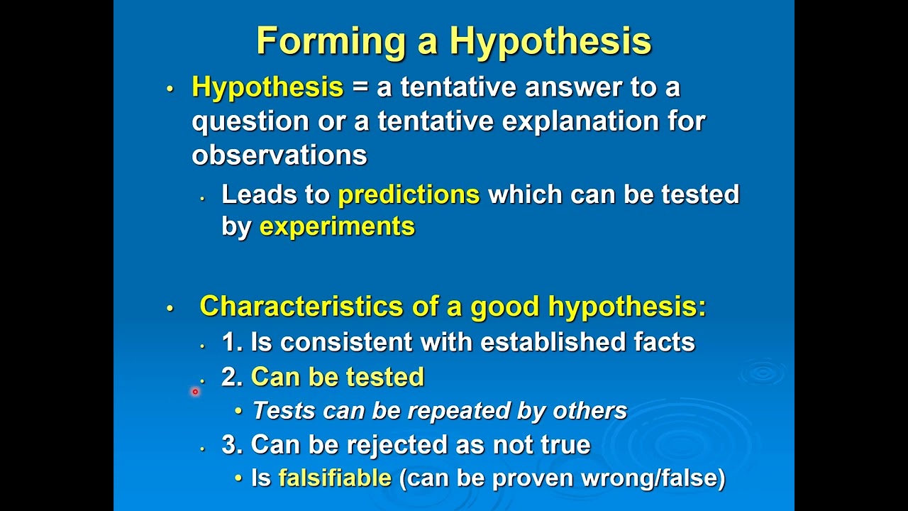1010 Module 1 What is Science Hypothesis