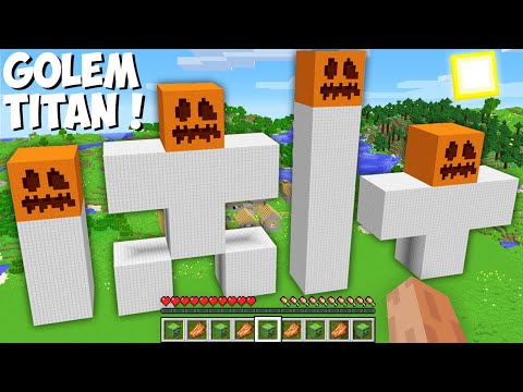 What is THE BEST WAY TO SPAWN A SUPER GIANT GOLEM TITAN in Minecraft ? NEW GOLEM !
