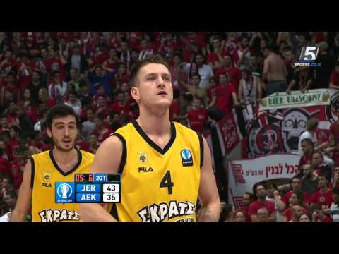 Highlights: Hapoel "Bank Yahav" Jerusalem 82 - AEK Athen 78
