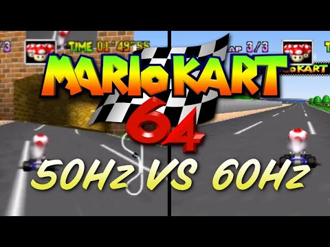 Mario Kart 64 - 50Hz vs 60Hz Speed Comparison