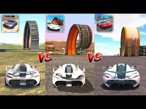Koenigsegg Jesko Mega Loop : Extreme Car Driving vs Ultimate Car Driving vs Car Stunt Races