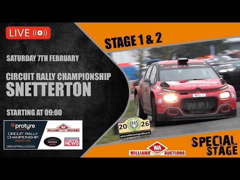 LIVE! Snetterton Stages - Stage 1 & 2 - Protyre Circuit Rally Championship 2025/26