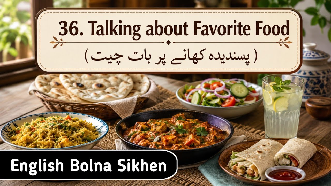 Bina Grammar English Kaise Bolen? | English Bolane Ka Tarika| 36. Talking about Favorite Food 