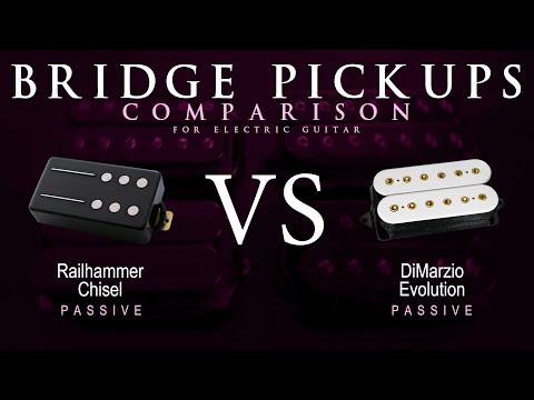 Railhammer CHISEL vs DiMarzio EVOLUTION - Passive Bridge Guitar Pickup Comparison Tone Demo