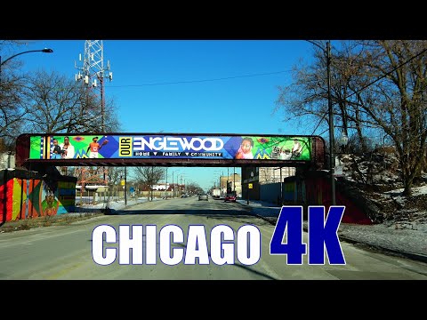 CHICAGO - Driving on Halsted St. From Englewood to the West Loop