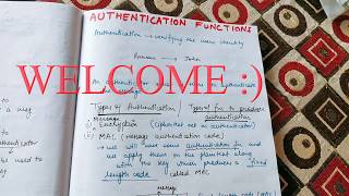 Authentication functions and 3 ways to produce authentication | Message authentication