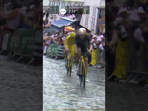 Wout van Aert: The only rider to drop Tadej Pogacar in a road race in 2025 🔥💪 #cycling #tourdefrance