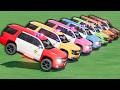 MEGA POLICE HAUL Colorful Sheriff Tahoe Fleet On Crazy Ramps FOR KIDS