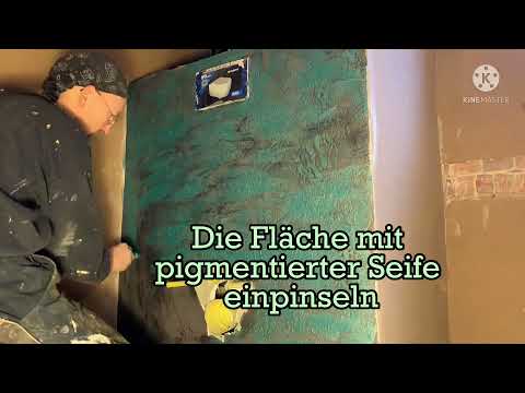 Designputz aus Kalkglätte von Kreidezeit