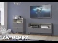 Meuble TV Mamiko II Graphite - Largeur : 166 cm