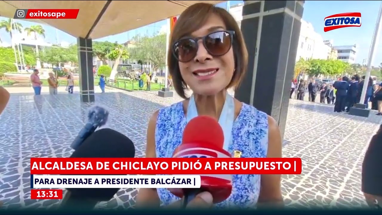 🔴🔵 Alcaldesa de Chiclayo exige presupuesto a presidente Balcázar para drenaje pluvial