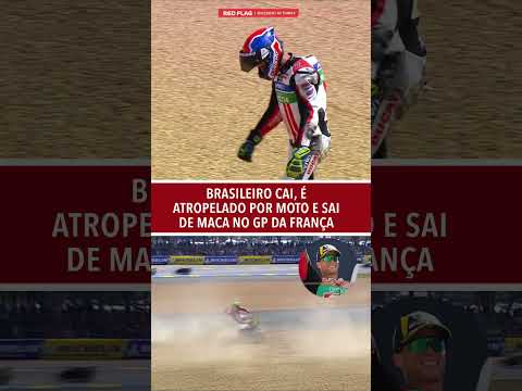 Eric Granado cai, é atropelado por moto e precisa ser retirado de maca no GP da França #shorts