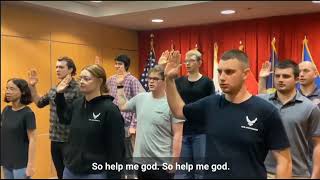 Our Son Swearing In U.S. Air Force
