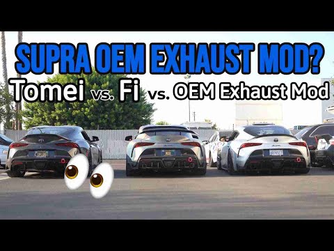Supra Exhaust Sounds ( MK5 OEM Exhaust Mod by StudioRSR vs. Tomei single vs. Fi )