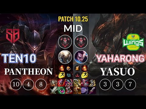 SB Ten10 Pantheon vs JAG Yaharong Yasuo Mid - KR Patch 10.25