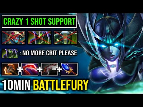 UNREAL 10Min Battle Fury Phantom Assassin Crazy 1 Shot All Support with Insane Farm Godlike DotA 2