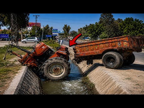 Tractor Fell Into Canal & Broke Into Two Pieces | 60 Year Old Pakistani Mechanic Amazing Repair