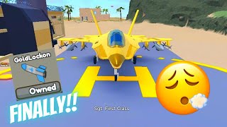 Finally got GOLD LOCK ON for F35 in Military tycoon!!