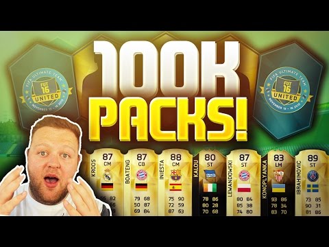 MY BEST PACK OPENING ON FIFA 16! 20 X 100K PACKS! (FIFA 16 HUGE PACK OPENING
