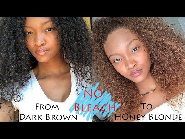 Dark Brown To Honey Blonde No Bleach Dark N Lovely Hair Dye