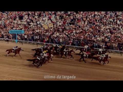 Secretariat - Triple Crown Race, o maior cavalo de corrida da história. Wins Kentucky Derby. Record.