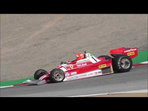 Ferrari 312 T2 2018 Monterey Reunion ex-Niki Lauda great 180 degree V12 sound James Hunt 1976