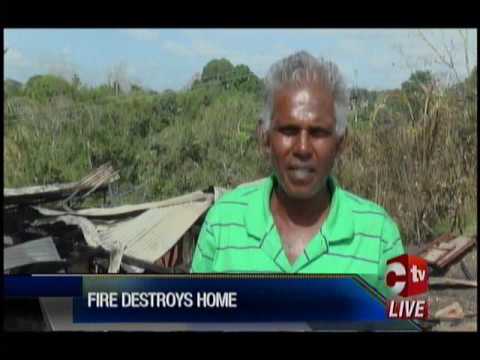 Princes Town Fire leaves a family of 9 homeless