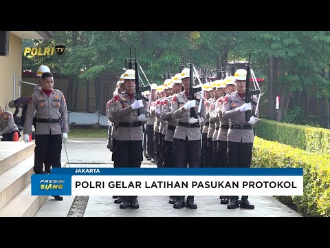 LATIHAN PASUKAN PROTOKOL POLRI JELANG HUT RI KE-80