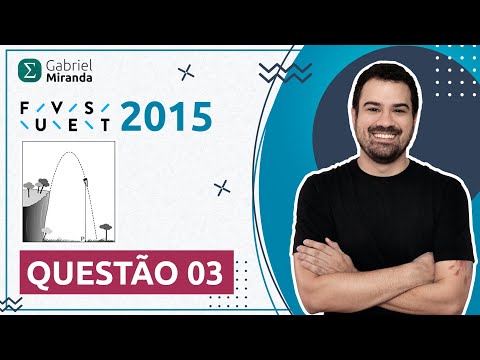 FUVEST 2015 - 1ª Fase - A trajetótria de um projétil, lançado da beira de um penhasco sobre um...