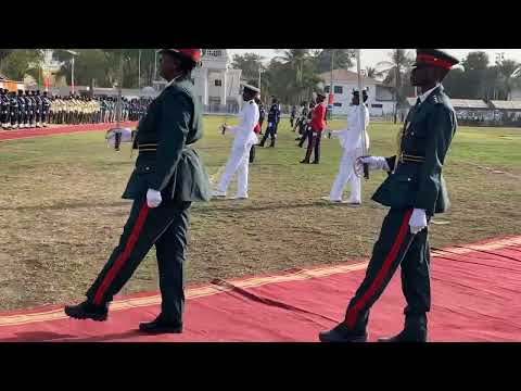 FALL-IN THE OFFICERS GAMBIA@59 INDEPENDENCE CELEBRATION