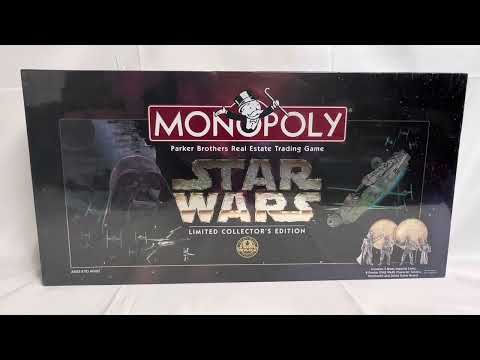 Vintage 1997 Star Wars Monopoly 20th Anniversary Limited Collectors Edition Property Board Game