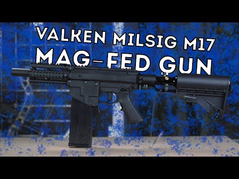 Valken M17 A2 .68  Paintball Magfed Gun Shooting and Review
