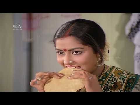 Vasantha Geetha Kannada Movie Food Preparation Comedy Scene | Dr. Rajkumar | Gayathri