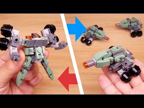 LEGO brick cannon tank transformer robot tutorial Monster Gun #LEGO #MOC #レゴ変形ロボ #レゴアイデア #레고변신로봇