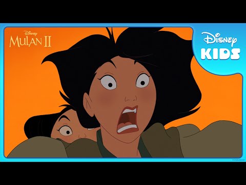 Mulan and Shang Try to Stop a Carriage Crash 🐎 🧺 | Mulan II | @disneykids